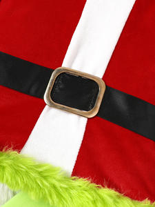 Costume d'elfe de Noël à manches longues en fourrure verte pour bébés, garçons et filles, tenue Cosplay avec costumes de <span class=keywords><strong>monstre</strong></span> du père Noël - Product Image 4