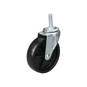 4 Inch Universal Caster Wheels Screw Rod Type Ball Bearing PP Plastic Durable Industrial Furniture Shelf Use - Product Image 4