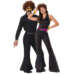 <span class=keywords><strong>Halloween</strong></span> pareja '80s retro disco <span class=keywords><strong>disfraz</strong></span> música Festival bar cantante hippie fiesta <span class=keywords><strong>disfraz</strong></span> - Product Image 1