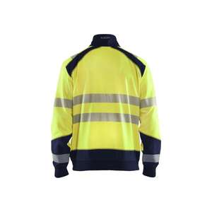 BLAKLADER - 355825283389XXXL Sweat-shirt haute visibilité avec fermeture éclair complète Jaune/Bleu marine-EAN 7330509610312 HI-VIS WORKWEAR - Product Image 2