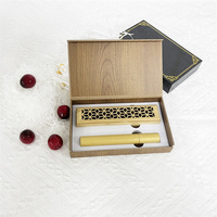 Bureau à domicile Salon de thé encensoir aromathérapie personnalisé porte-bâton gravé stockage de luxe oud brûleur d'encens boîte en bois