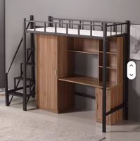 Lit superposé en acier contemporain, moderne et simple pour adultes et enfants, chambre à coucher, dortoir, appartement