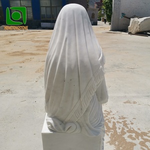 Estatua de Dama Llorona de Mármol Blanco de Alta Calidad a Tamaño Real para Decoración de Cementerios - Product Image 4