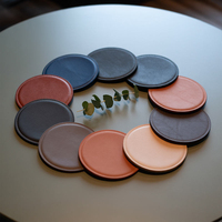 Ensemble de sous-verres en cuir de haute qualité, style européen, respectueux de l'environnement, cadeau d'affaires promotionnel, pour table basse, comprend