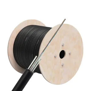 Single mode Multimode 2 24 12 CT Flat Drop Fiber Optic Cable GYFXTEY GYFXTBY Aerial Outdoor G652D G657 Communication Cable