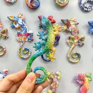 Imán de nevera con diseño de lagarto de las Islas Vírgenes Británicas, Tortola, recuerdo con impresión 3D de resina y logotipo personalizado - Product Image 4