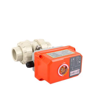 Vanne à boisseau sphérique électrique PPH à double commande, corps en plastique, raccord à souder, vanne <span class=keywords><strong>d</strong></span>'arrêt pour fluides aqueux - Product Image 4