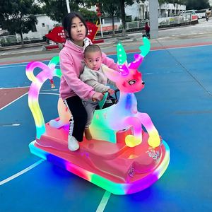 Coche Eléctrico Doble Linglu para Niños con Batería, Control Remoto y Temporizador, Equipo de Entretenimiento para Parques de Atracciones - Product Image 1