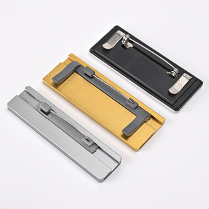 Многоразовые гравированные на заказ Пустые Металлические, из алюминиевого сплава, униформа для сотрудников, магнитные таблички, Именные Бирки, значки - Product Image 3