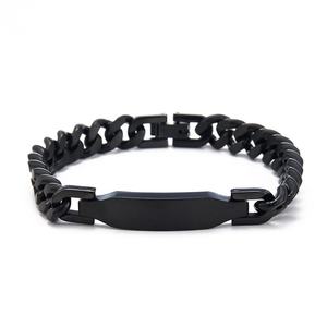 Bracelet pour homme en acier inoxydable de haute qualité, finition brossée, anti-allergie, maillons cubains, vente en gros de mode - Product Image 2