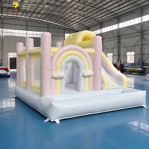 Casa de rebote Castillo hinchable Arco Iris inflable Castillo de salto para fiesta de niños Parque temático inflable Castillo grande - Product Image 1