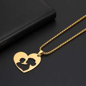 Collier pendentif en acier inoxydable plaqué or 18 carats personnalisé cadeau maman et bébé pour les femmes enceintes pour les mariages (KSS421) - Product Image 3