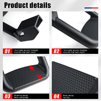 Kit complet de marchepieds latéraux pour camion en aluminium avec revêtement en poudre noire, comprend des supports de montage, compatible avec Chevy, Ford, Toyota, GMC, Dodge RAM