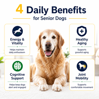 Complément alimentaire pour chiens NAD+ en forme de bouchées molles, formule vétérinaire, nicotinamide riboside pour la réparation cellulaire et la vitalité cognitive, soins pour chiens âgés