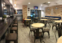 Ensemble de tables et chaises de restaurant de luxe, style moderne en bois, 4 places, pour hôtel, centre commercial et salon