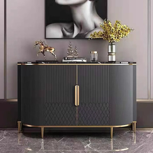 Credenza per <span class=keywords><strong>Sala</strong></span> <span class=keywords><strong>da</strong></span> <span class=keywords><strong>Pranzo</strong></span> di Tendenza, Tavolo Console Moderno con Piano in Marmo, Mobile Decorativo di Lusso per Soggiorno - Product Image 2