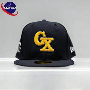 Gorra de Béisbol QZFSO Personalizada, Negra, Estilo Oxford, Deportiva, de Dos Tonos, 6 Paneles, Visera Plana, Bordado 3D, Ajustable con Cierre a Presión - Product Image 1