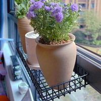 Panier suspendu en fer forgé pour plantes succulentes, étagère de rangement pour balcon, rebord de fenêtre, support extérieur mural, design nordique