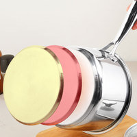 LECOS Prix de gros Casserole de cuisine en acier inoxydable Couleur argent Pot à lait poli miroir Pot de cuisson avec fond de capsule