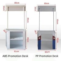 Table de comptoir pliable portable en PP/ABS, personnalisable et facile à installer, pour supermarché, usage domestique, shopping, cadeau - Promotion