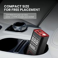 Compresseurs portables MINI sans fil, gonfleur de pneus, compresseur d'air pour voiture, vélo, ballon avec batterie externe, lumière LED 2000mAh*3