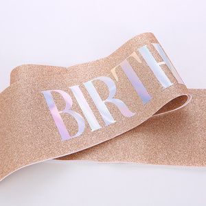 Geburtstag Königin Schärpe für Mädchen Frauen 20. 30. 40. 40. 60. Alles Gute zum Geburtstag Party Dekoration liefert Glitter Satin Geburtstag Schärpe - Product Image 6