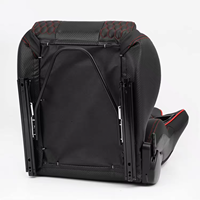 Siège de course universel YLA rouge en cuir de haute qualité avec coutures spéciales, réglable, pour simulateur de conduite et station de jeu
