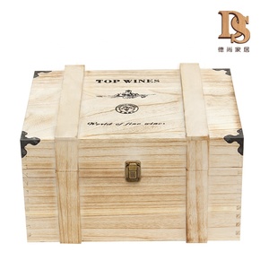 Shabby Chic Caja de almacenamiento de madera Multifuncional Plegable Juguete Bolsa de bebidas Almacenamiento Rectángulo Shabby Chic Caja de madera decorativa - Product Image 4