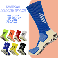 Remise en gros OEM Meilleures chaussettes de football Hommes Chaussettes de compression Football Logo Performance Grip Chaussettes Football