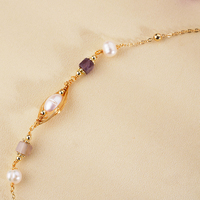 Collier pour femmes en pierre précieuse irrégulière de luxe de la fabrique de perles de lapis-lazuli, bijoux pour filles