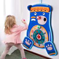 Jouets sensoriels interactifs d'intérieur pour bébé de 6 mois Jeu de fléchettes de sport avec cible de lancer de balle collante Jouet parent-enfant en plastique