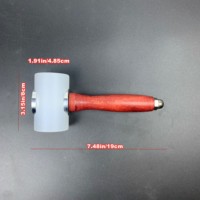 Marteau DIY en cuir et nylon avec manche en bois et poignée ergonomique 19 cm, personnalisable OEM, en promotion