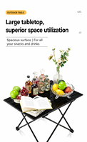 Table pliante d'extérieur en alliage Nuosenlai avec barres de connexion intégrées, légère et facile à transporter, mobilier de camping d'extérieur