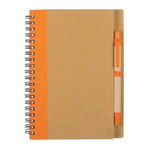 Custom Spiral Notebook & Pen Set - Lined <b>Notepad</b> with Eco-Friendly Kraft Paper Cover for Journaling - Product Image 4