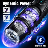 LCD-Display Stroker Pocket Pussy Masturbator mit APP-Steuerung, Freihändiger Stoß- und Rotationsautomatik-Masturbator für Männer