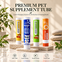 Tube d'emballage cosmétique imprimé sur mesure pour produits de soins pour animaux de compagnie, couleur dégradée