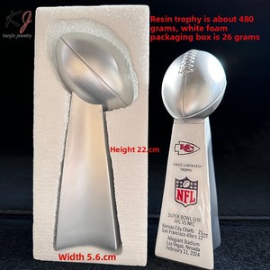 Trofeo de Recuerdo de Aleación de Aluminio de 22 cm del <span class=keywords><strong>Super</strong></span> <span class=keywords><strong>Bowl</strong></span> de los Kansas City Chiefs de la <span class=keywords><strong>NFL</strong></span> - Product Image 2