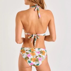 Ensemble <span class=keywords><strong>de</strong></span> bikini triangle à bretelles florales tropicales pour femmes, maillot <span class=keywords><strong>de</strong></span> <span class=keywords><strong>bain</strong></span> imprimé deux pièces pour la plage, la piscine et les vacances - Product Image 2