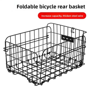 Cesta Trasera <span class=keywords><strong>Plegable</strong></span> de Alta Resistencia <span class=keywords><strong>para</strong></span> <span class=keywords><strong>Bicicleta</strong></span> de Montaña, Gran Capacidad, Alambre de Acero Reforzado, Portaequipajes <span class=keywords><strong>para</strong></span> Ciclismo, <span class=keywords><strong>para</strong></span> Compras y Transporte de Equipaje - Product Image 6