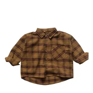 Groothandel Baby Tops Shirt Lente Gestreepte Lange Mouwen Kleding Baby Katoenen Casual Shirts Babykleding
