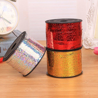 Ruban argenté de 100 yards pour la décoration de fête d'anniversaire, artisanat, fleuriste, ficelle pour ballons, ruban métallique brillant, ruban d'emballage de Noël
