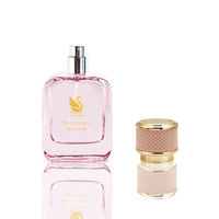 En Promotion Flacons de Parfum Vides de 50 ml Flacon de Parfum de Luxe 50 ml Noir Rose Flacon de Parfum Personnalisé avec Emballage Boîte