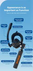 SMACO S300 Mini Scuba <b>Tank</b> 0.5L with Full Face Snorkel Mask - Product Image 5