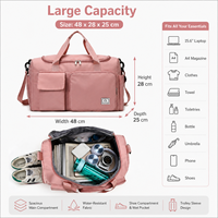 Sac de voyage Oxford personnalisé avec logo, compartiment à chaussures, grande capacité, sac de week-end pour hommes et femmes, sac de sport, sac de voyage