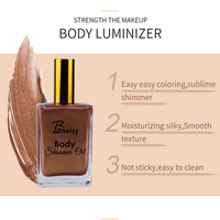 Huile bronzante végétalienne Glow Liquid Illuminator Makeup Shimmer Body Oil Huile scintillante biologique
