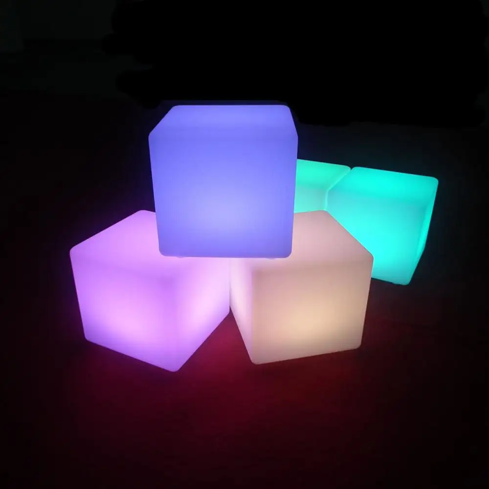 Mobili a led all'ingrosso per sedia a cubo a led illuminata colorata con telecomando per feste