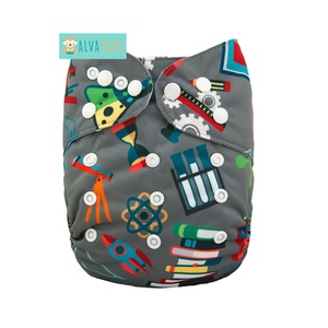ALVABABY — couches en tissu pour bébé, <span class=keywords><strong>lavable</strong></span>, imprimée, <span class=keywords><strong>taille</strong></span> unique, en chine - Product Image 3