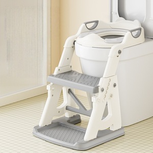 Children's Toilet Training <b>Step</b> <b>Stool</b> With Seat And Foot Pedal For 1-6 Years Old Kids Potty Training Aid - Product Image 1