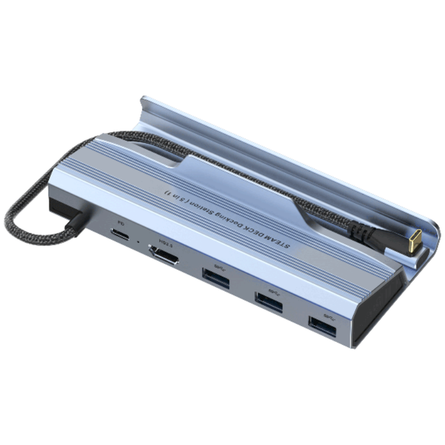 USB-C Hub Docking Station Steam Deck Hand Game Machine Aluminum Alloy 5-in-1 Multi-Function USB 3.0 5Gbps Data Transfer Stock
