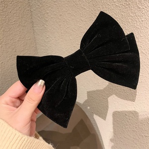 Pince à <span class=keywords><strong>cheveux</strong></span> nœud en velours noir, Vintage, accessoires, 50 pièces - Product Image 2